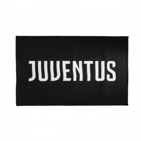 TAPPETO ANTISCIVOLO FC JUVENTUS ORIGINAL 70X110CM NUOVO LOGO PRODOTTO UFFICIALE 75% LATTICE 25% NYLON DA HERMET ITALY