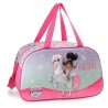 BORSA DA VIAGGIO CON TRACOLLA PRINCESS UNICORNS NELLA 44X25X22CM IDEALE PER PALESTRA E PISCINA FUCSIA STAMPA A RILIEVO