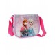 TRACOLLINA 2 TASCHE 1SOTTO PATTINA 1EST.FROZEN FANTASY FUCSIA ANNA & ELSA DISNEY ORIGINAL 17X15X4CM STAMPA PVC A RILIEVO