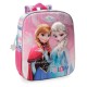 ZAINETTO ASILO FROZEN FANTASY DISNEY DISEGNO A RILIEVO LILLA/FUCSIA 23X28X10CM ZAINO CON FASCIA POSTERIORE X CARRELLINO