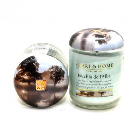 CANDELA IN VETRO HEARTH & HOME 110GR. DURATA 30 ORE FOSCHIA DELL ALBA