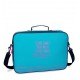 CARTELLA SCUOLA CON TRACOLLA SMILE BLU AZZURRO MOVOM 38X28X6CM 1 ZIP 1 TASCA ESTERNA CON ZIP UTILE PER VIAGGI GITE ECC.