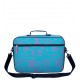 CARTELLA SCUOLA CON TRACOLLA SMILE BLU AZZURRO MOVOM 38X28X6CM 1 ZIP 1 TASCA ESTERNA CON ZIP UTILE PER VIAGGI GITE ECC.