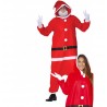 PIGIAMA BABBO NATALE UNISEX ADULTI TAGLIA M 38/40 TUNICA CON CAPUCCIO JUMPSUIT WITH HOOD SANTA PAPA" NOEL NO ACCESSORI