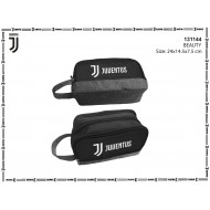 BEAUTY DA VIAGGIO FC JUVENTUS PRODOTTO UFFICIALE NERO E GRIGIO LOGO BIANCO 3 ZIP 40%PVC 60%PL UTILE PER PALESTRA/PISCINA