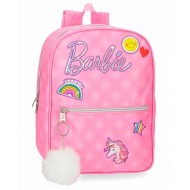 ZAINETTO BARBIE FASHION UNICORNO ROSA 23X32X10CM UTILE PER SCUOLA GITE E VIAGGI VARI DECORAZIONI A RILIEVO100% MICROFIBR