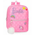 ZAINETTO BARBIE FASHION UNICORNO ROSA 23X32X10CM UTILE PER SCUOLA GITE E VIAGGI VARI DECORAZIONI A RILIEVO100% MICROFIBR