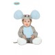 COSTUME TOPO BAMBINO VESTITO NEONATO FIESTA GUIRCA MOUSE TOPOLINO COMPLETO DI VESTITO-CAPPUCCIO-ZAMPE-CODA