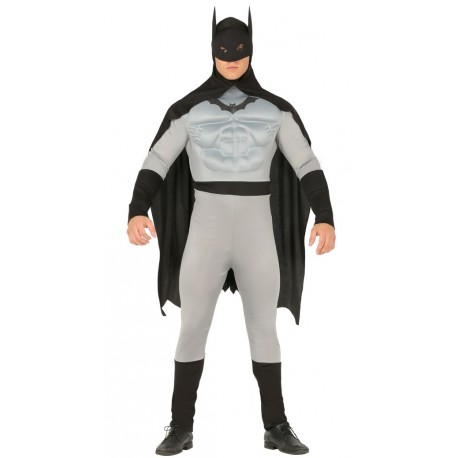 COSTUME SUPEREROE VESTITO TG.M48/50 TUTA E CAPUCCIO CON MANTELLO PER TRAVESTIM.DI CARNEVALE A TEMA BATMAN NO ACCESS.