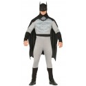 COSTUME SUPEREROE VESTITO TG.M48/50 TUTA E CAPUCCIO CON MANTELLO PER TRAVESTIM.DI CARNEVALE A TEMA BATMAN NO ACCESS.