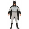 COSTUME SUPEREROE VESTITO TG.L52/54 TUTA E CAPUCCIO CON MANTELLO PER TRAVESTIM.DI CARNEVALE A TEMA BATMAN NO ACCESS.