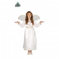 COSTUME ANGELO BABY 10/12ANNI PER TRAVESTIMENTI DI NATALE CARNEVALE E RECITE A TEMA RELIGIOSO VESTITO E ALI NO ACCESSORI