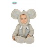 COSTUME BABY ELEFANTE 12/24 MESI VESTITO COMPL.MONOTUTA CAPUCCIO PIEDI PER TRAVESTIMENTI DI CARNEVALE NO ACCESS.100%POLI