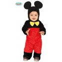 COSTUME CARNEVALE TOPOLINO BABY 12/24 MESI VESTITO TUTA E CAPUCCIO MICKEY NON ORIGINALE DISNEY 100%POLIEST. NO ACCESSORI