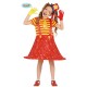 COSTUME CARNEVALE CLOWN VESTITO E CAPPELLO PAGLIACCIO BIMBA 10/12ANNI H110/115CMCIRCO/SPETTACOLI VARI 100%POL.NO ACCESS.