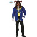 COSTUME CARNEVALE BESTIA VESTITO COMPL.GIACCA/CAIC/PANTAL/CINTU.TG.M48/50 PER TRAVESTIMENTI A TEMA LA BELLA E LA BESTIA