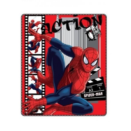 PLAID IN PILE CON STAMPA SPIDERMAN ULTIMATE ACTION 120X140 CM