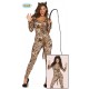 COSTUME CARNEVALE LEOPARDO SEXY SPANDEX ELASTICIZZATO TG.M-L40/44 VESTITO LEOPARDA CON CODA E CERCHIETTO NO ACCESSORI