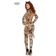 COSTUME CARNEVALE LEOPARDO SEXY SPANDEX ELASTICIZZATO TG.M-L40/44 VESTITO LEOPARDA CON CODA E CERCHIETTO NO ACCESSORI