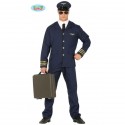 COSTUME CARNEVALE PILOTA AEREO COMANDANTE DI VOLO VESTITO TG M48/50 COMPL.GIACCA/CAPPELLO/CAMIC/CRAVAT/PANTALONI NO ACC.