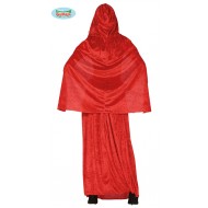 COSTUME CARNEVALE CAPUCCETTO ROSSO ADULTA TG.M38/40VESTITO/CAPUCCIO PER TRAVESTIMENTI FIABE DEL BOSCO 100%POL.NO ACCESS.