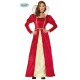 COSTUME CARNEVALE REGINA GIULIETTA VESTITO CON COPRICOLLO TG.M 38/40 PER TRAVESTIMENTI A TEMA MEDIOEVO NO ACCESSORI