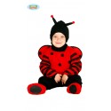 COSTUME CARNEVALE COCCINELLA BAMBINI 12-18 MESI VESTITO COMPLETO DI CAPUCCIO/TUTONE CON ALI E PIEDINI GUIRCA COD 85973