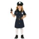 COSTUME CARNEVALE POLIZIOTTA 3/4 ANNI VESTITO COMPLETO DI PISTOLA/MANETTE/CAPPELLO/CINTURA.BABY POLICE/AGENTE DI POLIZIA