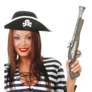 PISTOLA TRABUCCO PIRATA 42CM IN PLASTICA ANTICATA PER TRAVESTIMENTI DI CARNEVALE HALLOWEEN GIOCATTOLO COD 16572 GUIRCA