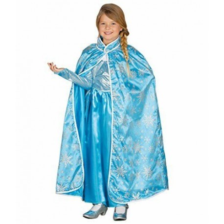 MANTELLO PRINCIPESSA DEL GHIACCIO 108 CM TG UNICA PER TRAVESTIMENTI DI CARNEVALE E PARTY A TEMA FROZEN NO ACCESSORI