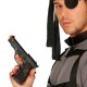 PISTOLA AUTOMATICA NERA DETECTIVE 18CM. FINTA IN PLASTICA PER FESTE DI CARNEVALE E PARTY. COD.18518 GUIRCA 8434077185186