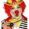 TROMBETTA CLOWN FUNZIONANTE 20CM IN METALLO CON LACCIO DA COLLO PER TRAVESTIMENTI DI CARNEVALE E PARTY VARI