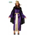 COSTUME REGINA MALVAGIA TG.M38/40VESTITO CON CINTURA/MANTELLO/CORONA/CARNEVALE HALLOWEEN STREGA HORROR NO ACCESSORI