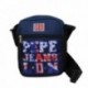 TRACOLLINA PEPE JEANS LONDON FLAG CAMU ORIGINAL COLORE BLU 17X21X7CM.CON 2 ZIP 100%POLIESTERE