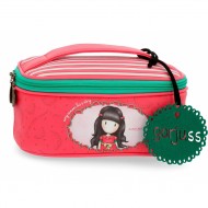 NECESER OVALE BEAUTY CASE DA VIAGGIO GORJUSS EVERY SUMMER SANTORO LONDON SIMILPELLE 22X10X10CM 1 ZIP 100%PU ECOPELLE