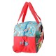 BORSA DA VIAGGIO CON TRACOLLA MICKEY ROADSTER RACERS DISNEY ORIGINAL 44X25X22CM.ROSSA STAMPA A RILIEVO PVC 30%POLIES70%