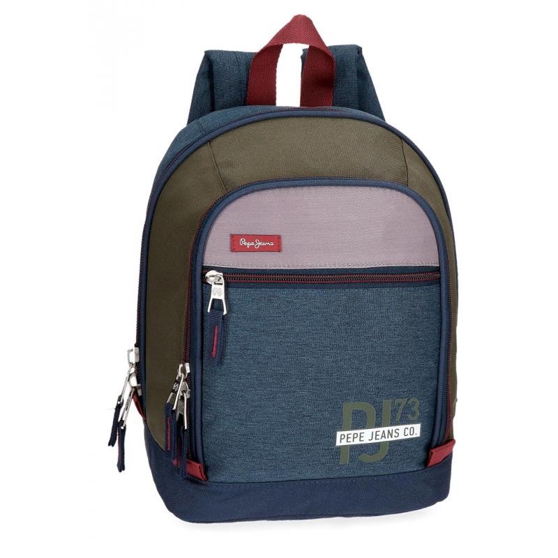 MINI ZAINO PASEO PEPE JEANS LONDON TRADE 25X32X12CM 1 ZIP 2+1 TASCHE ZIP CON  FASCIA PER AGGANCIO TROLLEY POLIESTERE - Parole e Pensieri