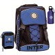 SCHOOL PACK FC INTERNAZIONALE ZAINO SCUOLA ESTENSIBILE CON GADGET+ ASTUCCIO 3 ZIP 41PEZZI PROD.UFFICIALE PANINI SCUOLA