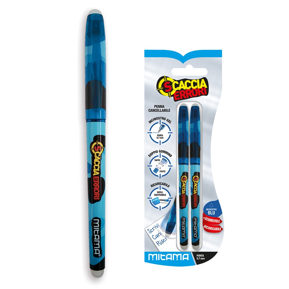 BAYTORY 8 Penne Cancellabili, Penna Cancellabile, Penne Gel, Penne a Scatto, Penne Punta Fine con Gomma Trasparente, 4 Blu Inchiostro e 4 Nero, Punta Fine, Scrittura Liscia (Viola