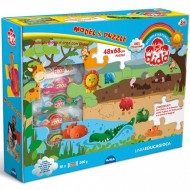 DIDÒ MODEL E PUZZLE 48X68CM 2 GIOCHI IN UNO 10 PEZZI PASTA DA MODELLARE BASE FARINA DI GRANO GIOCA E CREA 100% ITALIANO