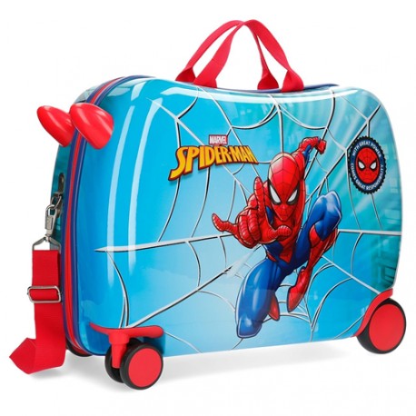 TROLLEY DA VIAGGIO CAVALCABILE SPIDERMAN MARVEL ABS 4 RUOTE VALIGIA BAG.A  MANO 50X39X20CM CON TRACOLLA E CORDA DA TRAINO - Parole e Pensieri