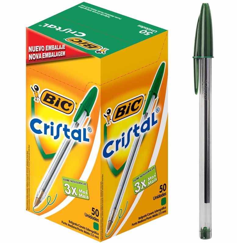 PENNA BIC CRISTAL LARGE 1.6 VERDE