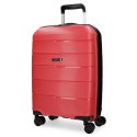 TROLLEY DA VIAGGIO ABS 4 RUOTE ROLL ROAD ROSSA VALIGIA BAGAGLIO A MANO 38X55X20CM CHIUSURA A COMBINAZIONI 2ANNI GARANZIA