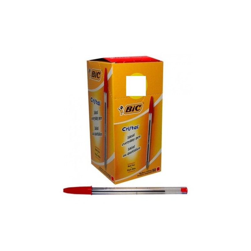 PENNA BIC CRISTAL ORIGINAL 1.0.MM.ROSSA CONFEZIONE DA 50 PEZZI