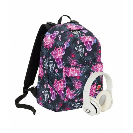 ZAINO SCUOLA SEVEN QUEEN CROWN GIRL REVERSIBILE BACKPACKCON CUFFIE MUSIC OMAGGIO ZAINO THE DOUBLE PROJET SEVEN ITALY Parole e Pensieri
