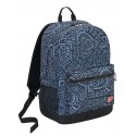 ZAINO SCUOLA SEVEN PROGIRL BACKPACK NERO GRIGIO CON PAWER BANK ZAINO THE DOUBLE PROJET SEVEN ITALY COD.880