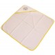 TRIANGOLO BABY FC JUVENTUS ACCAPPATOIO TRIANGOLARE IN COTONE BIANCO BORDI GIALLI PRODOTTO UFFICIALE DISTR.HERMET ITALY