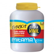 COLLA VINILICA EXTRA VINIL BIANCA FORTE 1KG MITAMA NO SOLVENTI INCOLLA MATERIALI POROSI CARTA CARTONE LEGNO SUGHERO TELA