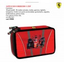 FERRARI KIDS ASTUCCIO CORREDO SCUOLA 3 ZIP INT.41 PZ FRIXION/GIOTTO/LYRA/FILA STAMPA AUTO F1 A RILIEVO PANINI SCUOLA ITA