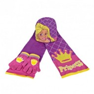 SET 3 PEZZI INVERN.CON STAMPA PRINCESS PALCE PETS SCIARPA+CAPPELLO+GUANTI ACRILIC.